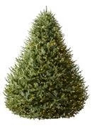 wide artificial Christmas tree