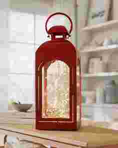 Large Red Classic Fairy Light Lantern by Balsam Hill SSC