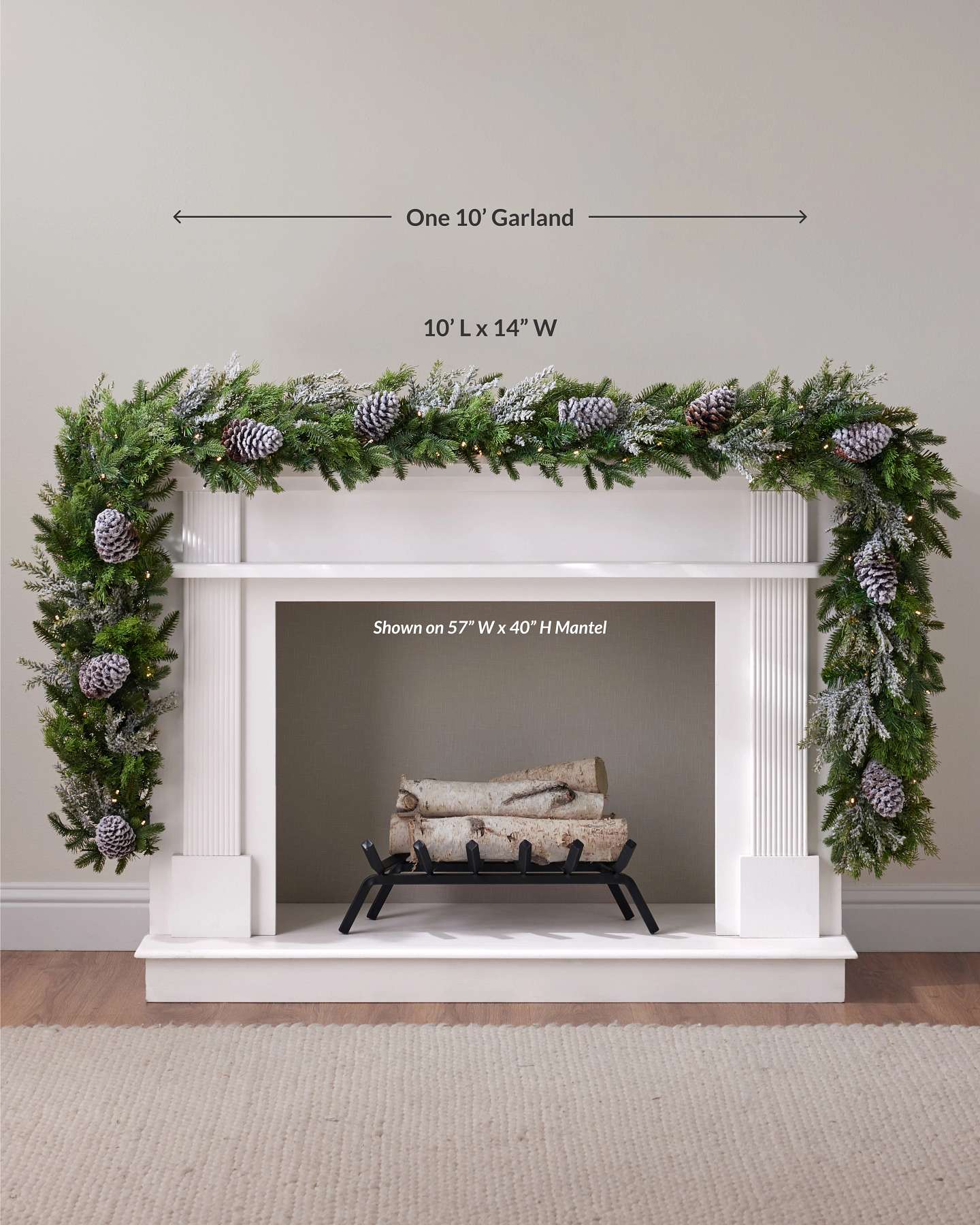 10' Wintry Forest Garland