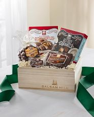 Christmas caramel and chocolate gift box