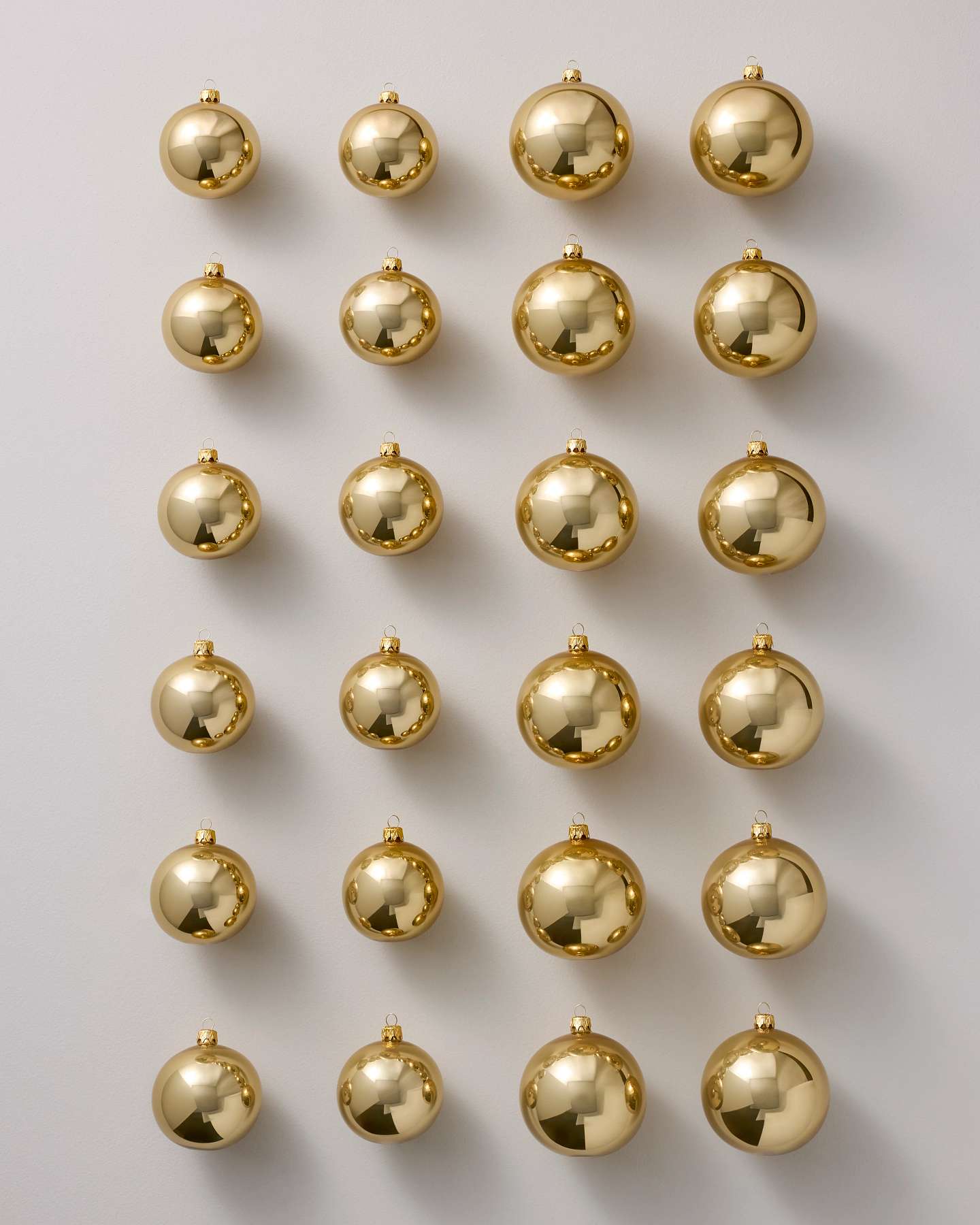 Gold BH Essentials Pearlescent Ornaments, Set of 24