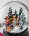 Village Snowman Musical Snow Globe by Balsam Hill Closeup 10