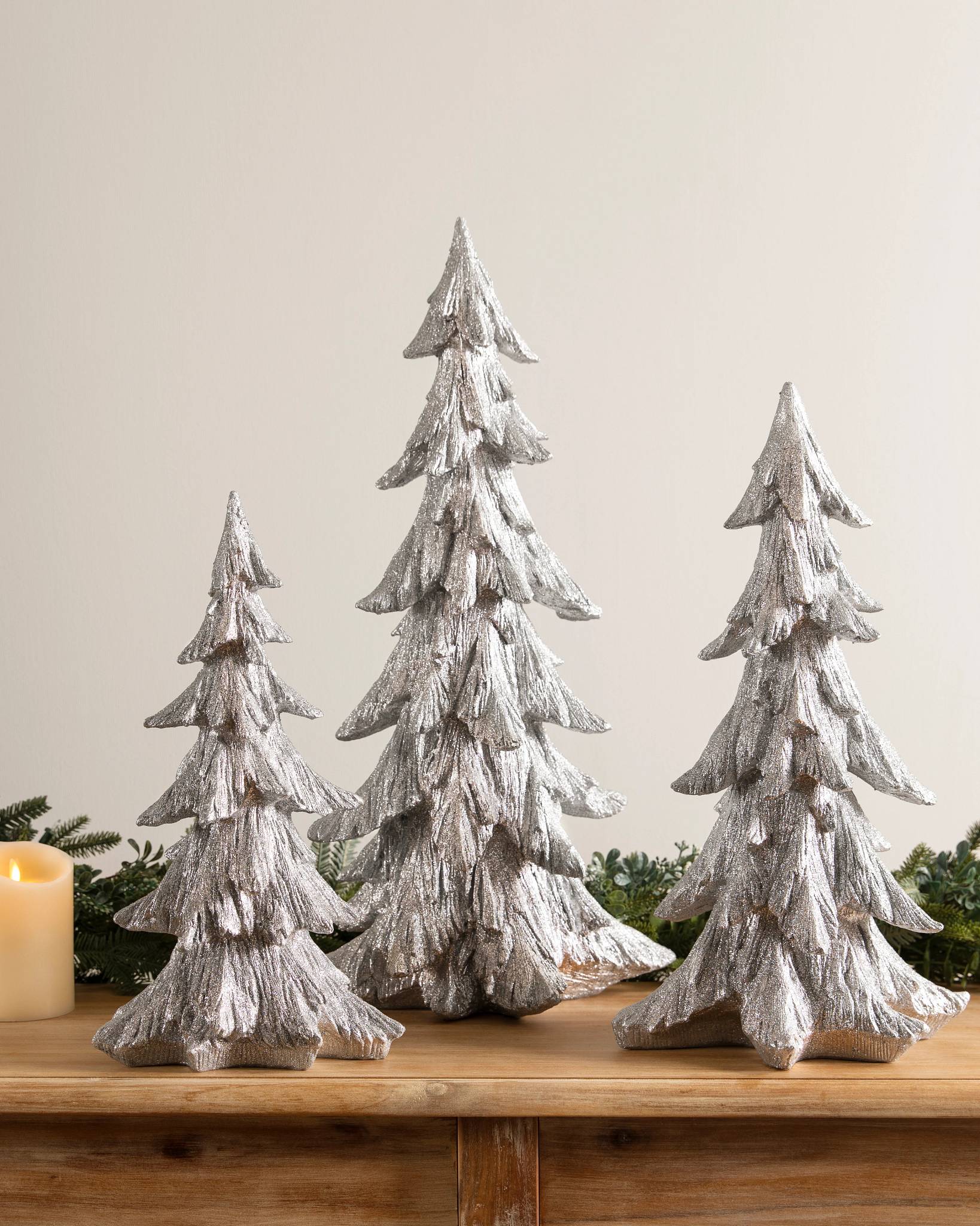 Table Top Trees Silver Glitter Tabletop Christmas Trees Balsam Hill Table Top Trees Silver Glitter Tabletop Christmas Trees Balsam Hill