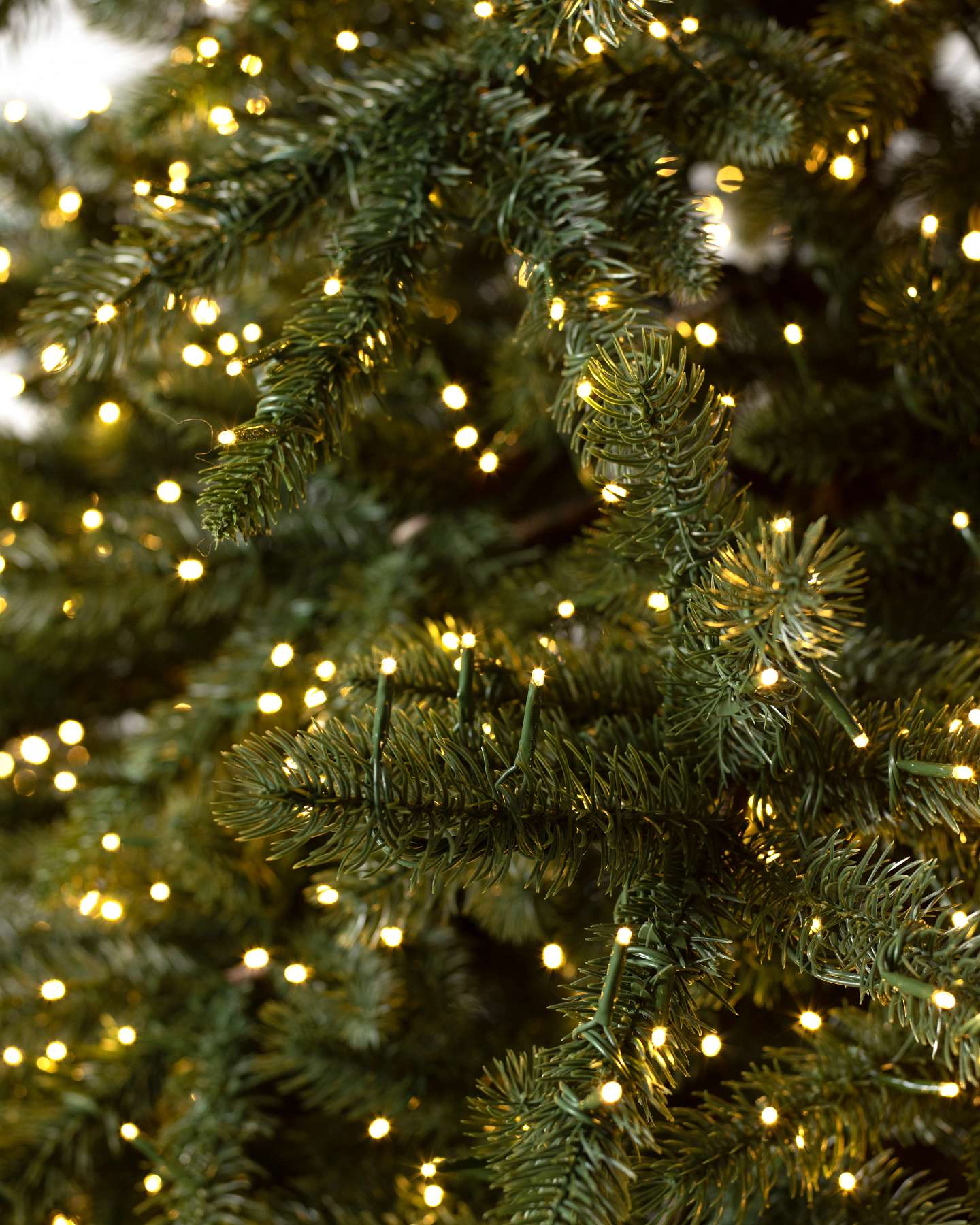 Balsam Hill Aspen Estate Fir Flip Artificial Christmas Tree UltraBright LED Closeup