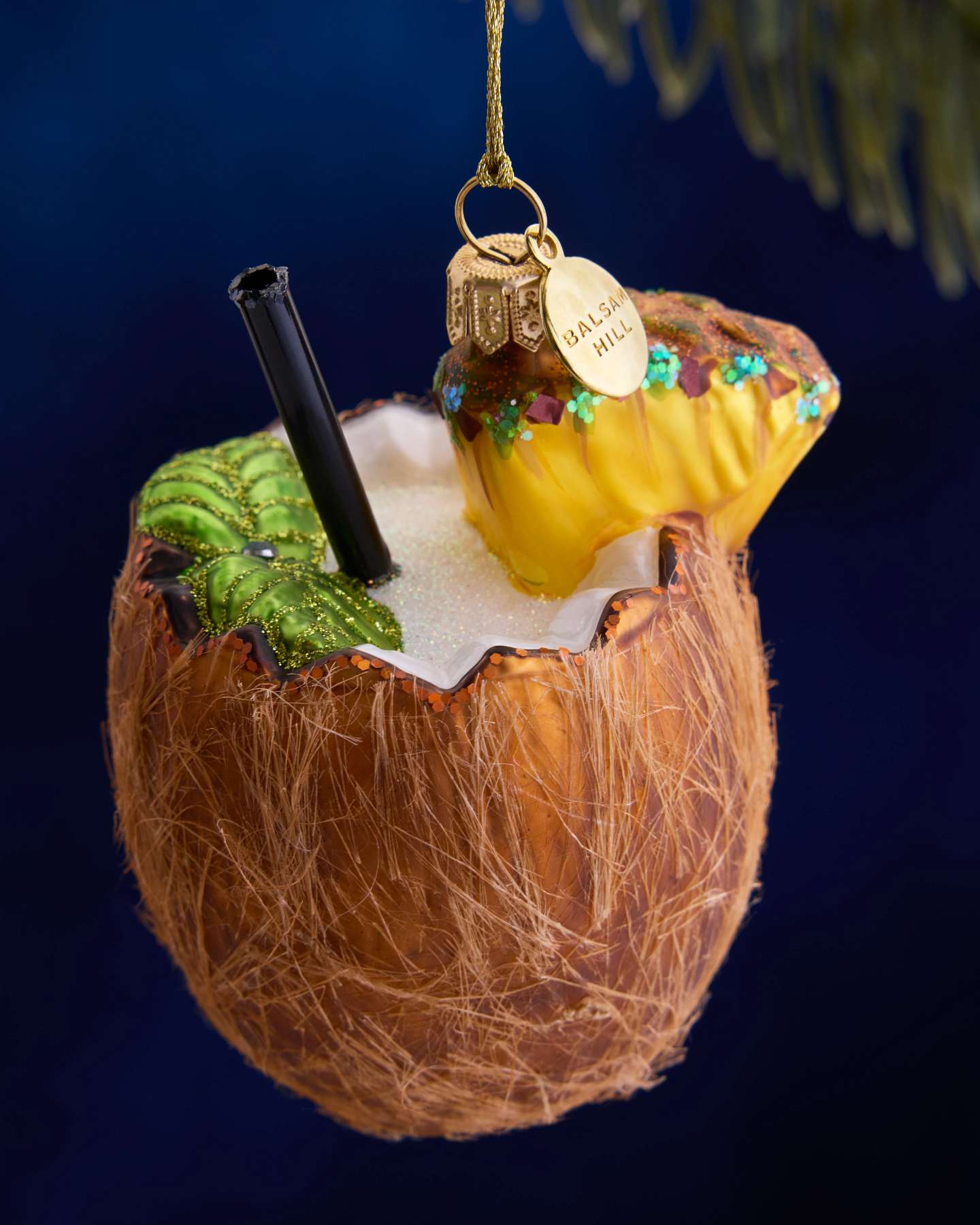 Balsam Hill Studio Coconut Cocktail Ornament