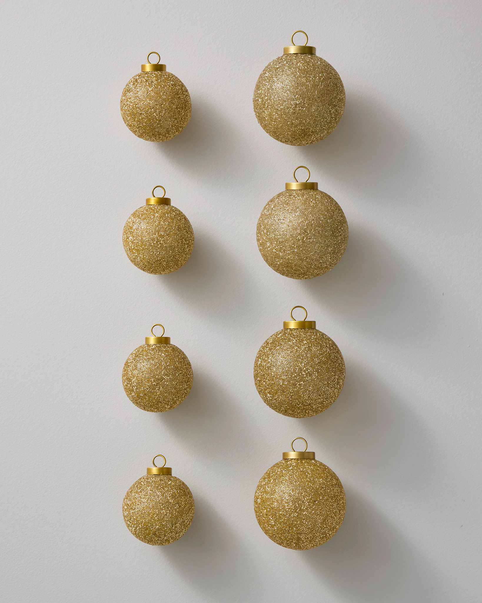 Gold Stardust Sparkle Ornament Set