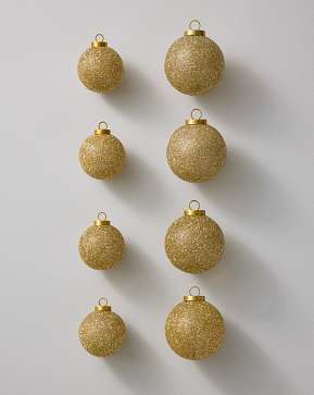 Gold Stardust Sparkle Ornament Set Gold Stardust Sparkle Ornament Set