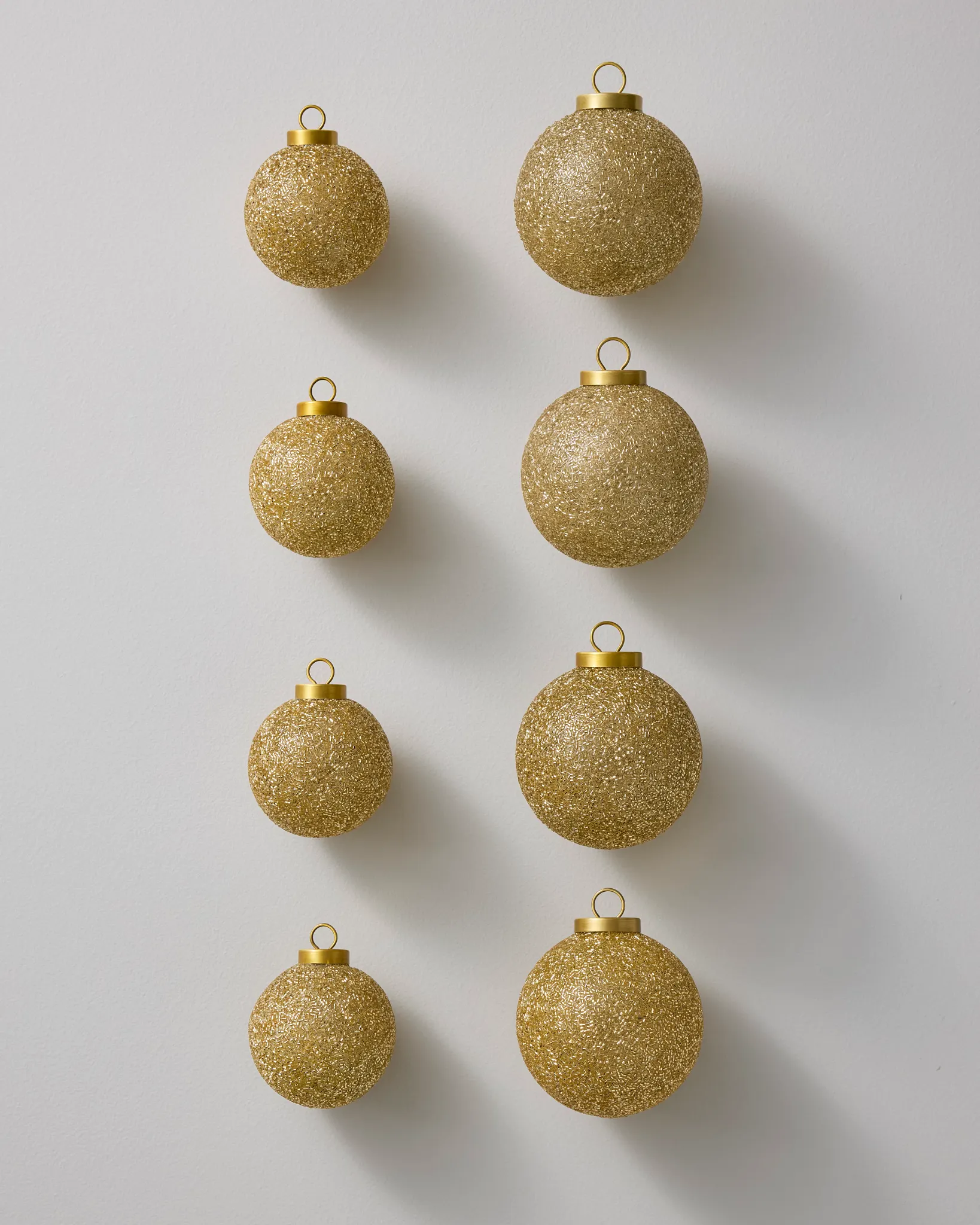 Gold Stardust Sparkle Ornament Set