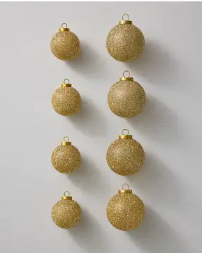 Gold Stardust Sparkle Ornament Set Gold Stardust Sparkle Ornament Set