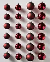 Burgundy BH Essentials Classic Ornaments Set of 24 by Balsam Hill