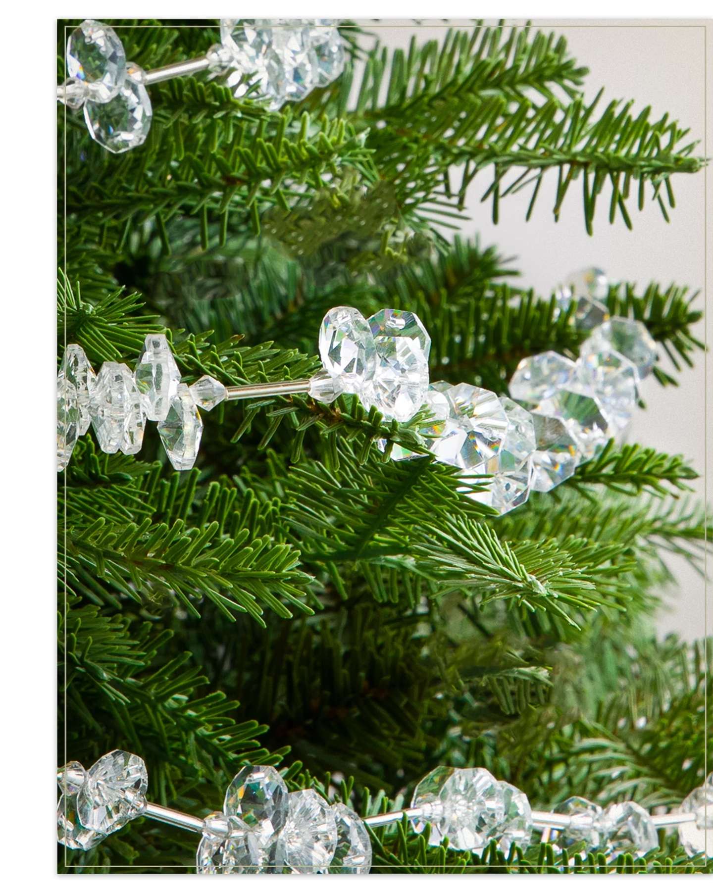 Stacked Crystal Tree Garland Set