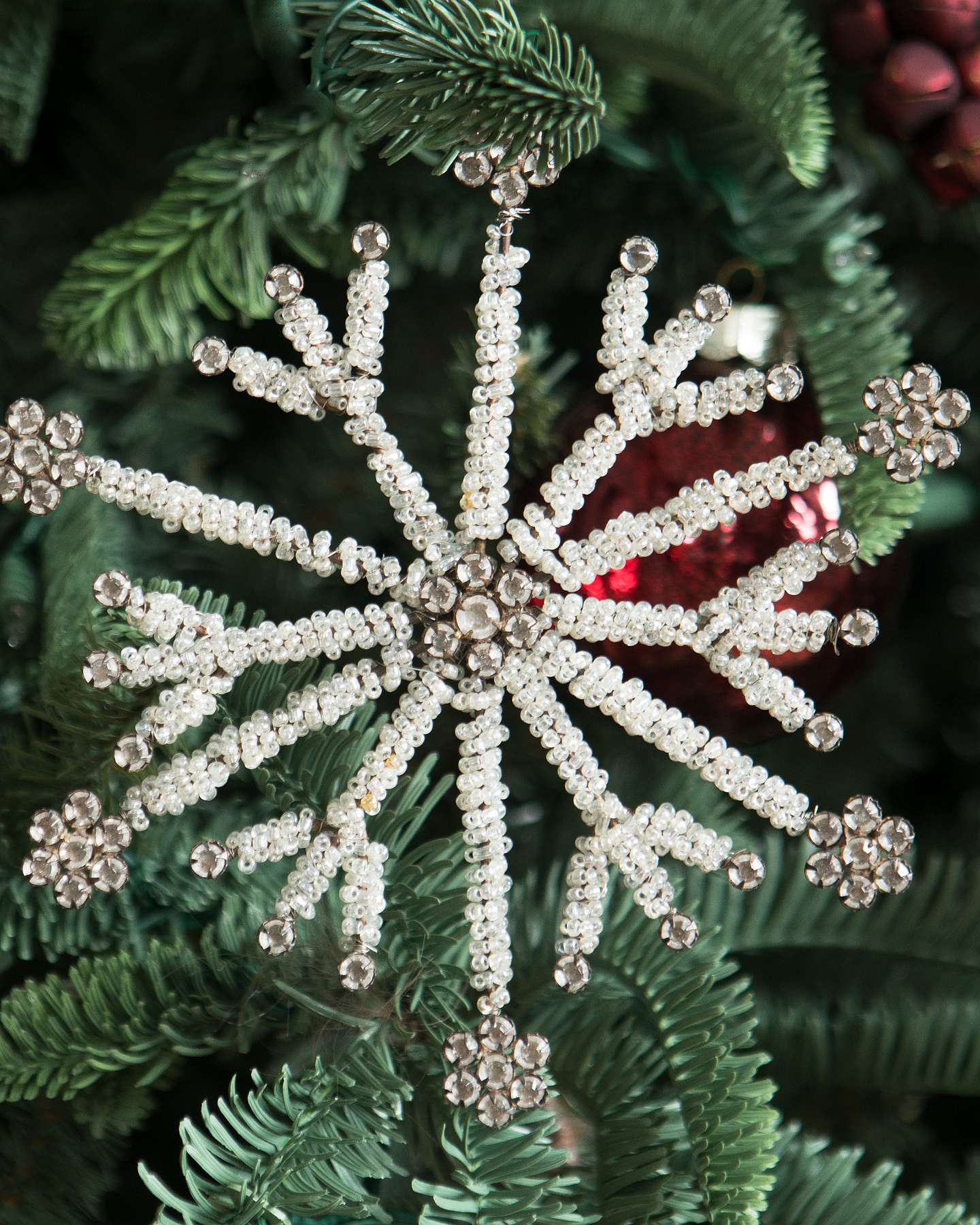 Balsam Hill Antiqued Snowflake Christmas Ornament Set of 12 Zoom