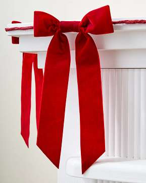 Burgundy Velvet Bow Tree Garland Burgundy Velvet Bow Tree Garland