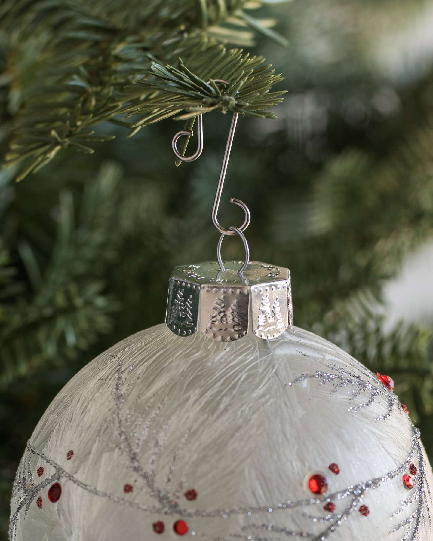 Balsam Hill Silver Artificial Christmas Ornament Hooks Set of 100