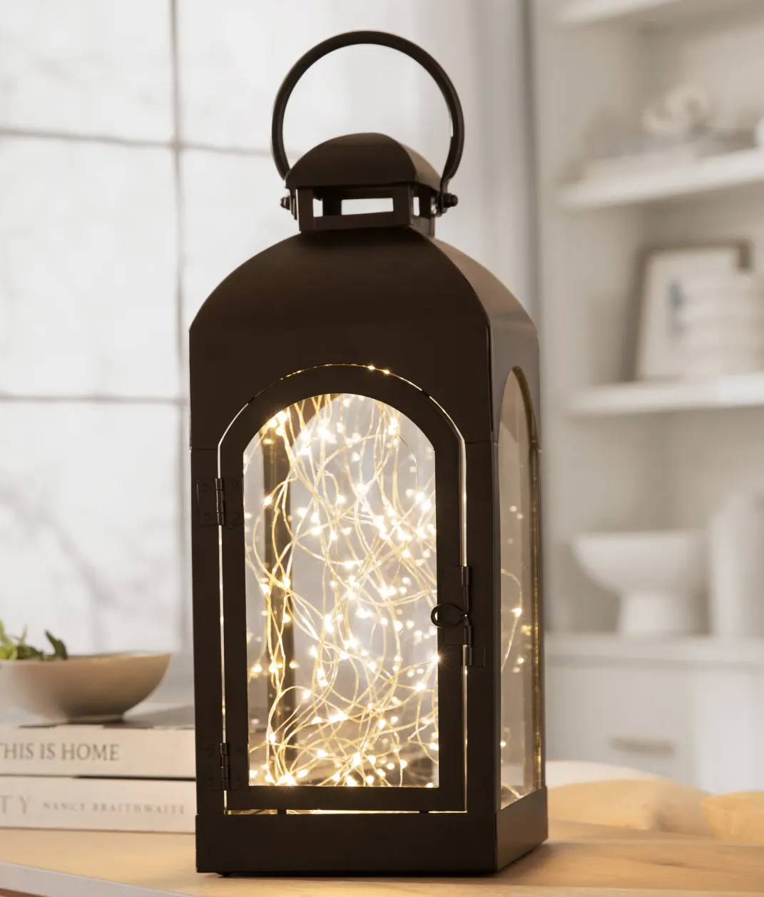 Brown Classic Fairy Light Lantern