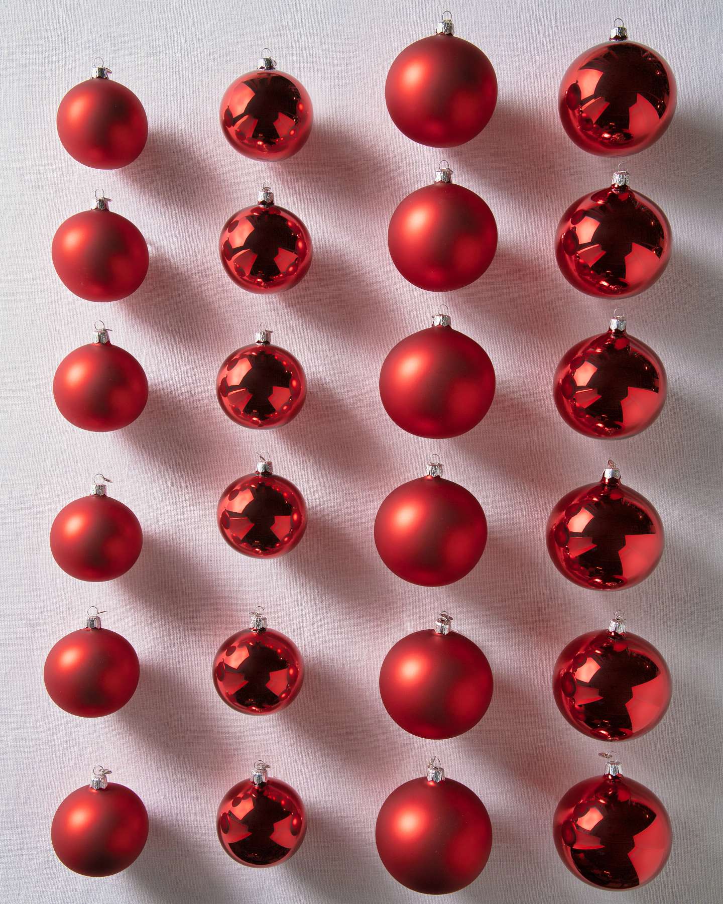 Red BH Essentials Classic Ornaments Set of 24 by Balsam Hill SSC
