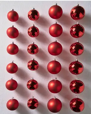 Red BH Essentials Classic Glass Ornament Set Red BH Essentials Classic Glass Ornament Set