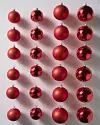 Red BH Essentials Classic Ornaments Set of 24 by Balsam Hill