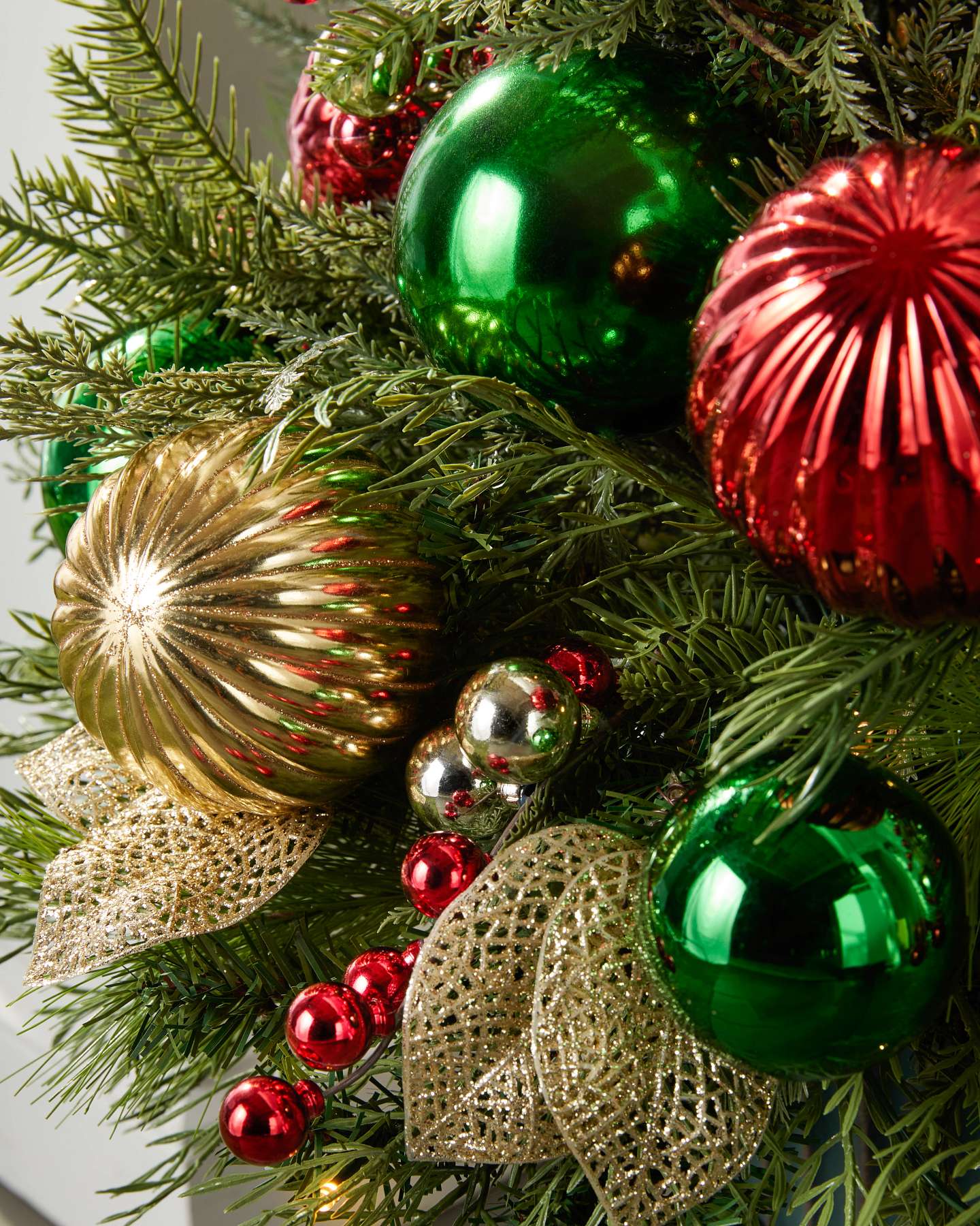 Balsam Hill Outdoor Merry and Bright Potted Artificial Christmas Foliage Elegant Seasonal Display