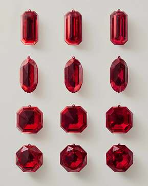 Red Christmas Jewel Shatter-Resistant Ornaments Red Christmas Jewel Shatter-Resistant Ornaments