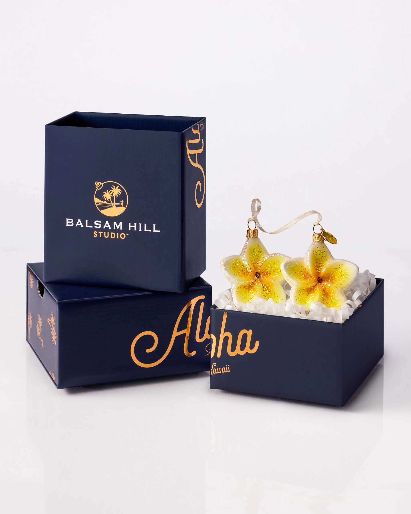 Balsam Hill Studio White Plumeria Ornament