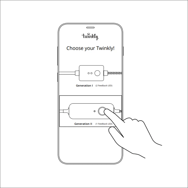 Illustrated instructions of Twinkly mobile app setup