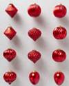 BH Essentials Red Jumbo Mercury Glass Ornaments Set of 12 by Balsam Hill