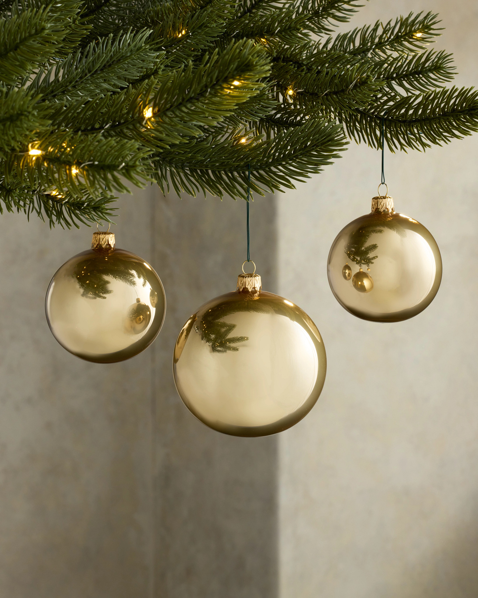 Gold BH Essentials Pearlescent Ornament Set