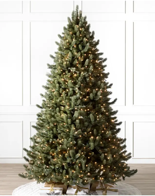 Vermont White Spruce Flip Tree by Balsam Hill Candlelight™ Clear LED Lights SSC