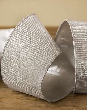 Platinum Pleated Christmas Tree Ribbon Platinum Pleated Christmas Tree Ribbon