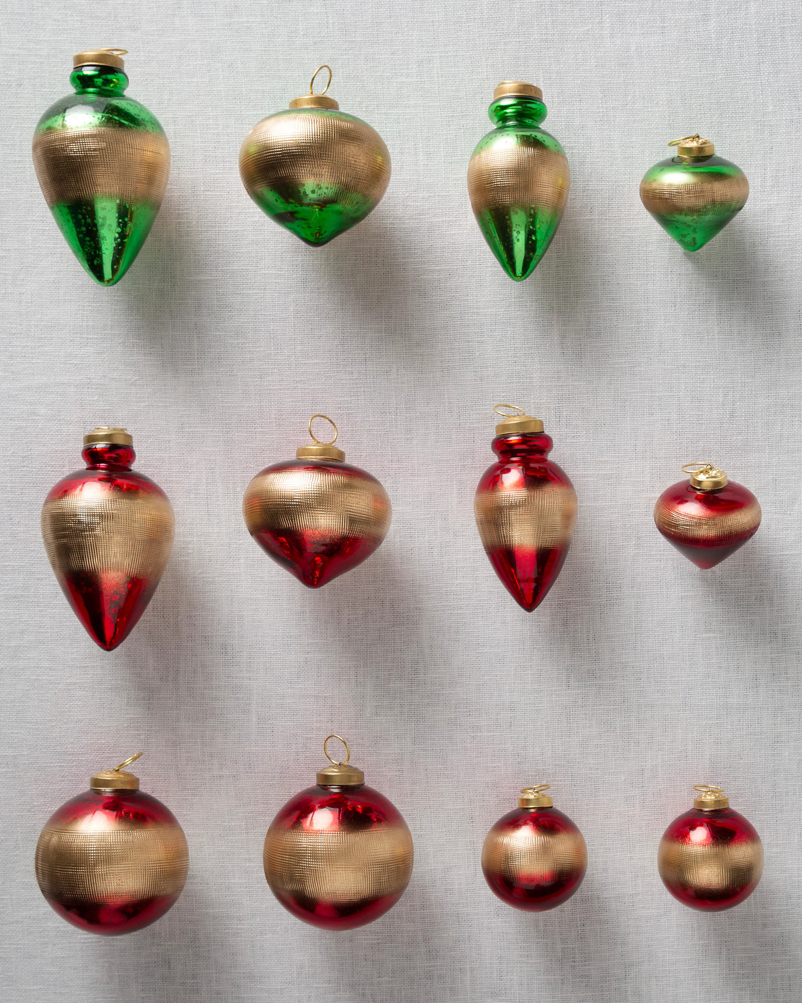 Gilded Gold Glass Christmas Ornament Sets Balsam Hill