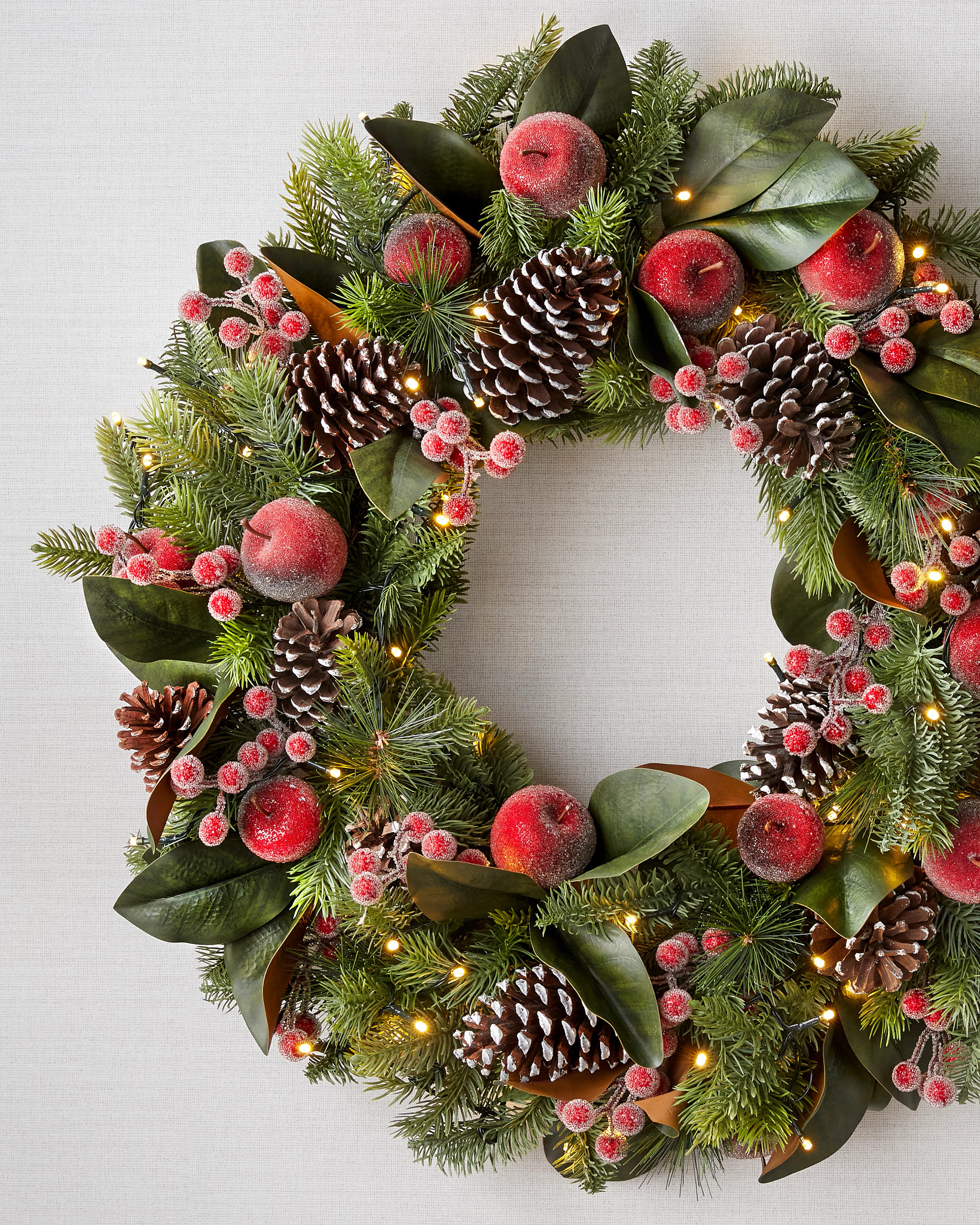 Festive Sugared Apple Harvest Wreath