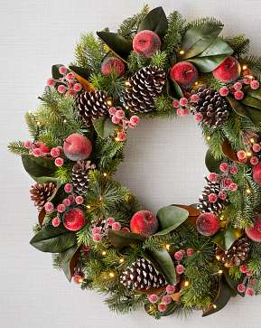 Festive Sugared Apple Harvest Wreath Festive Sugared Apple Harvest Wreath