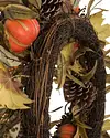 Autumn Abundance Artificial Wreath by Balsam Hill Closeup 10