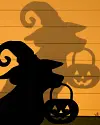 Outdoor Illuminated Trick-or-Treat Dog Silhouette by Balsam Hill Closeup 10