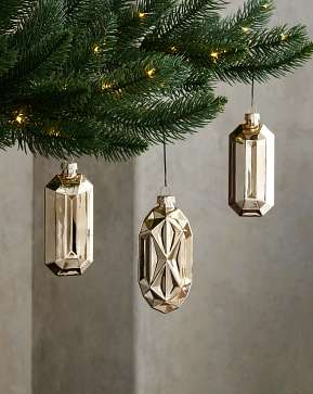 Regal Treasures Golden Glass Gemstone Ornament Set Regal Treasures Golden Glass Gemstone Ornament Set