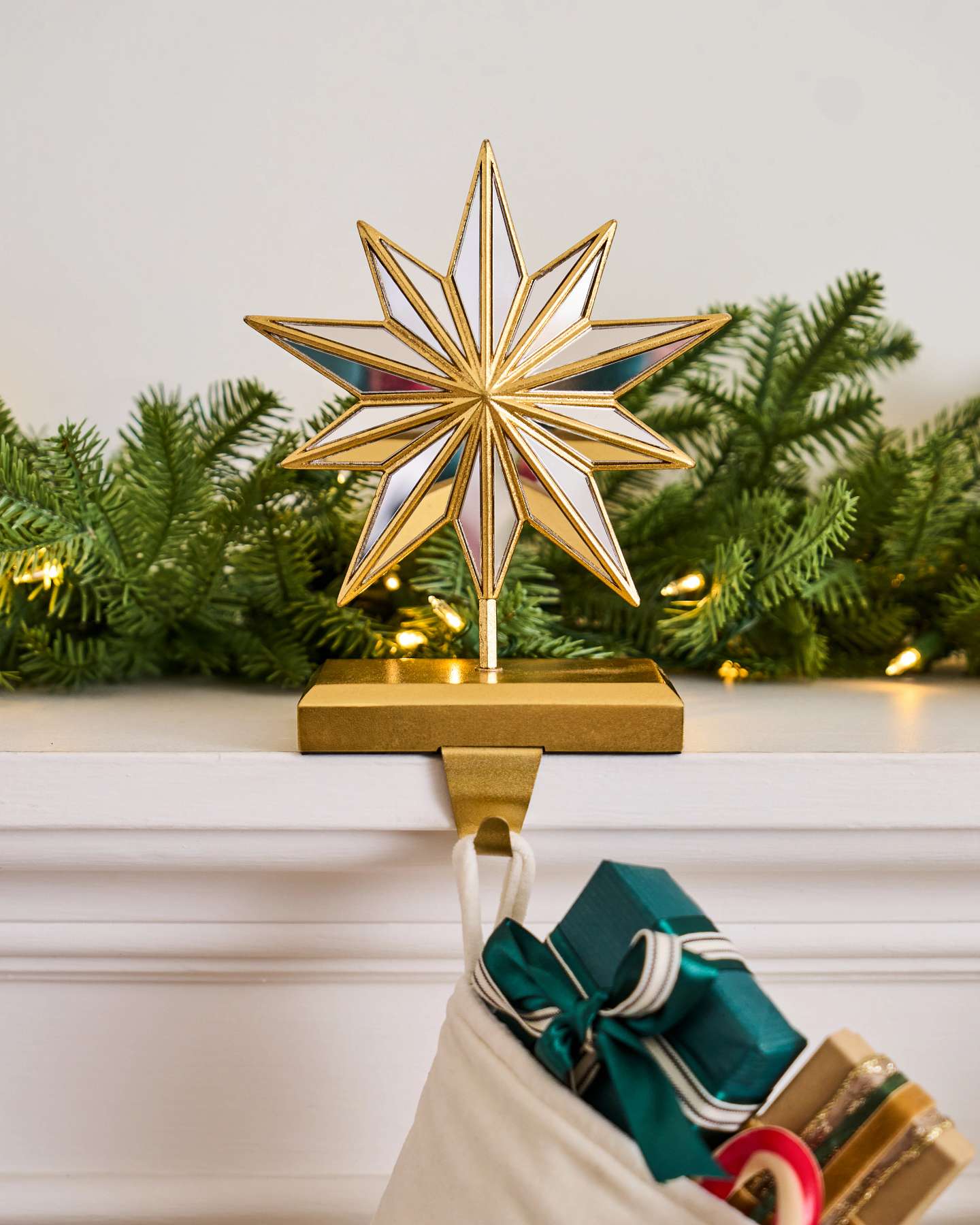Mirrored Star Stocking Holder