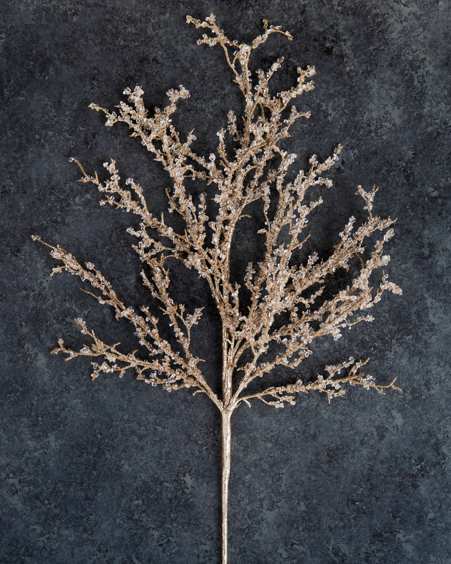 Balsam Hill Icy Branch Christmas Tree Picks Set of 6 Closeup with Frosted Detailing