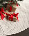 60in White Plush Braid Tree Skirt by Balsam Hill SSC