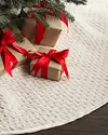 60in White Plush Braid Tree Skirt by Balsam Hill SSC