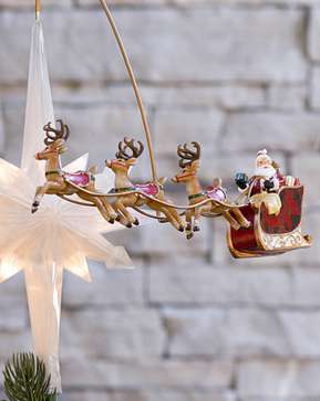 Santa's Sleigh Animated Tree Topper Santa's Sleigh Animated Tree Topper