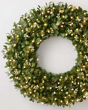 Outdoor White Berry Cypress Wreath Outdoor White Berry Cypress Wreath