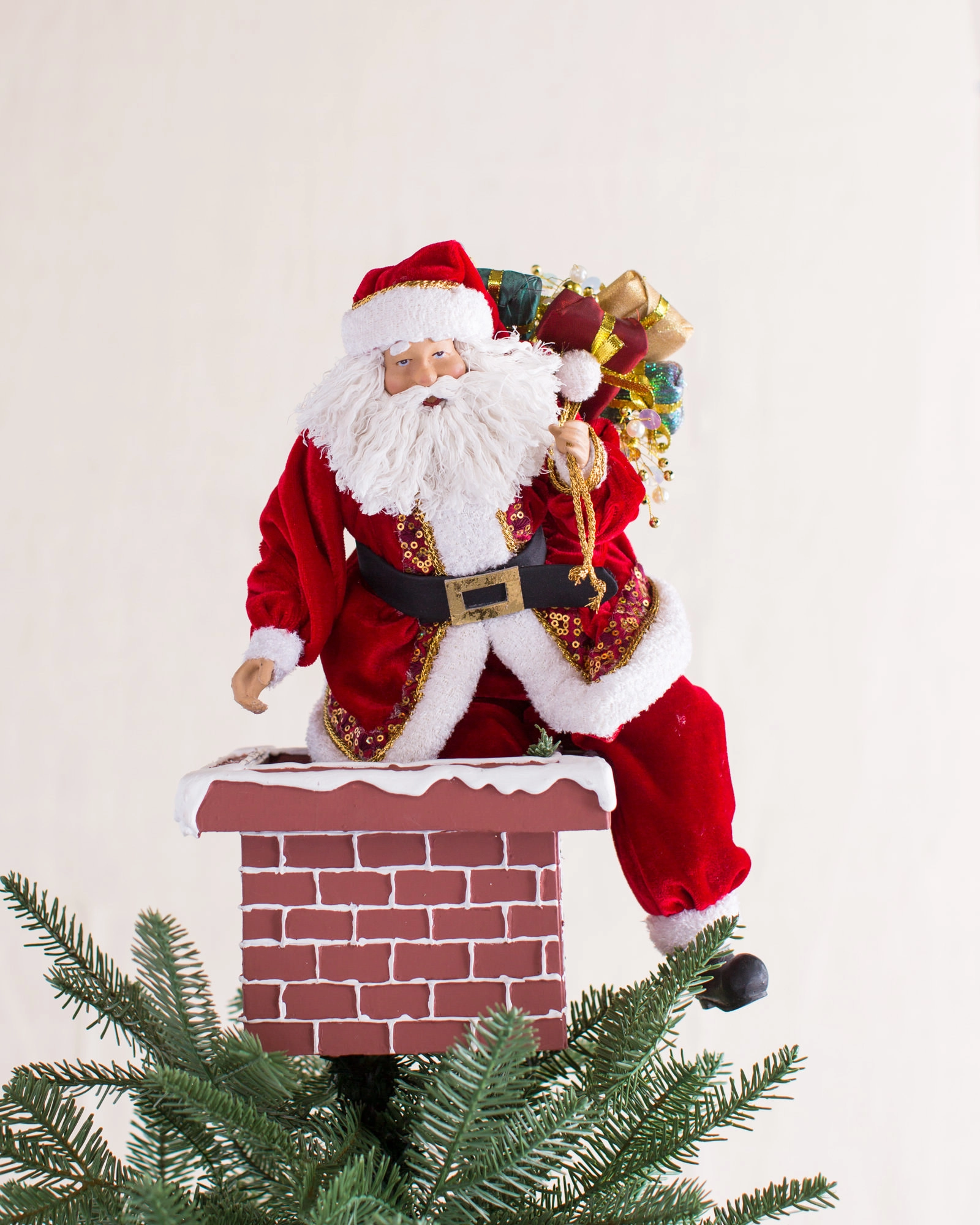 Jolly Father Christmas Tree Topper Balsam Hill UK