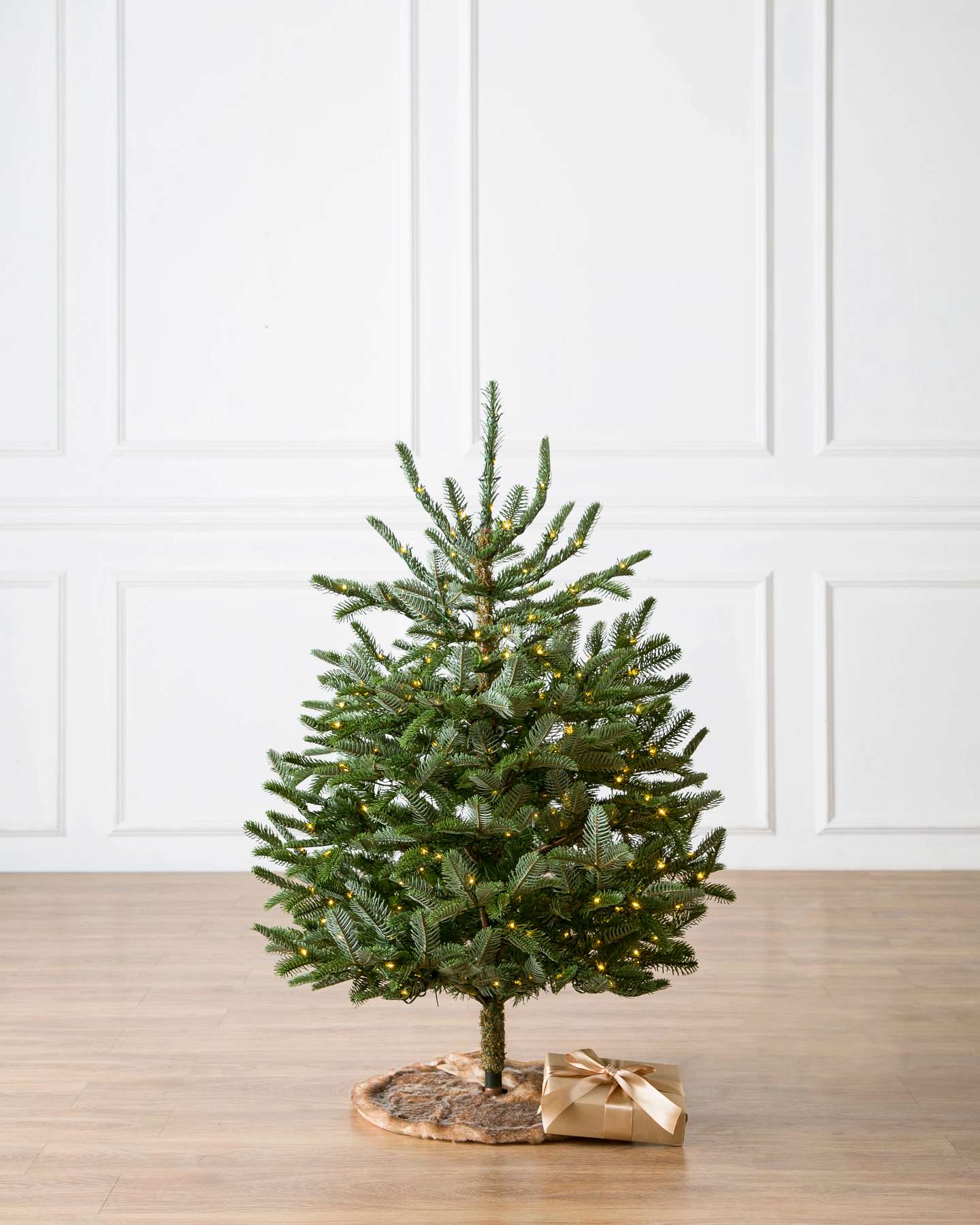 Balsam Hill 3.5-Foot Baby Nordmann Artificial Christmas Tree LED Clear Display