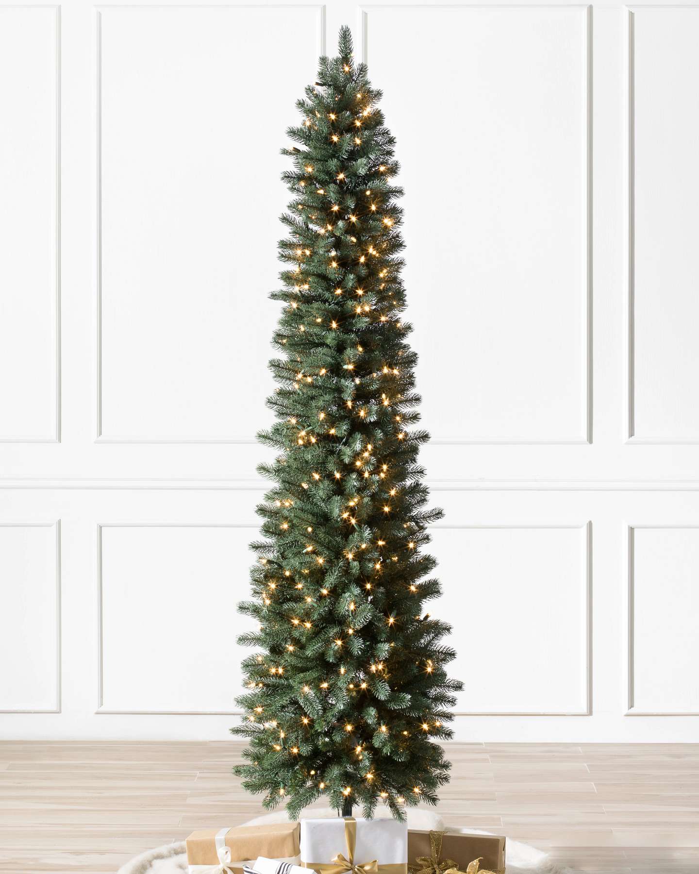 Balsam Hill Sonoma Slim Pencil Tree with LED Lights and Realistic Shape