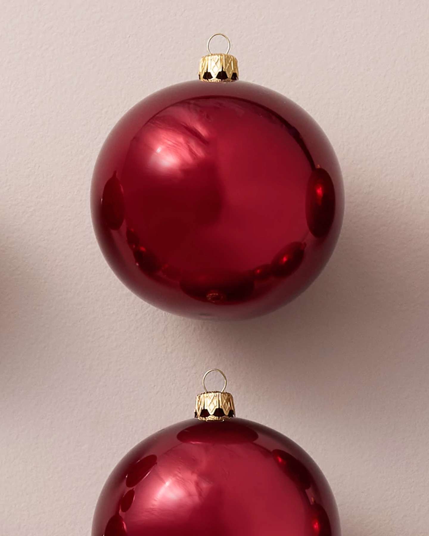 Red BH Essentials Pearlescent Ornaments, Set of 24