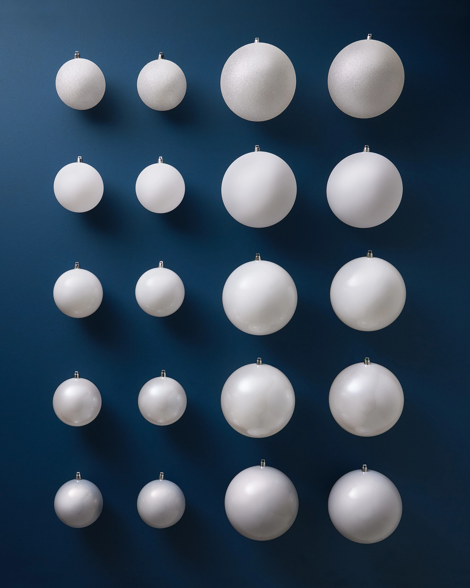 White BH Signature Shatter-Resistant Ornaments