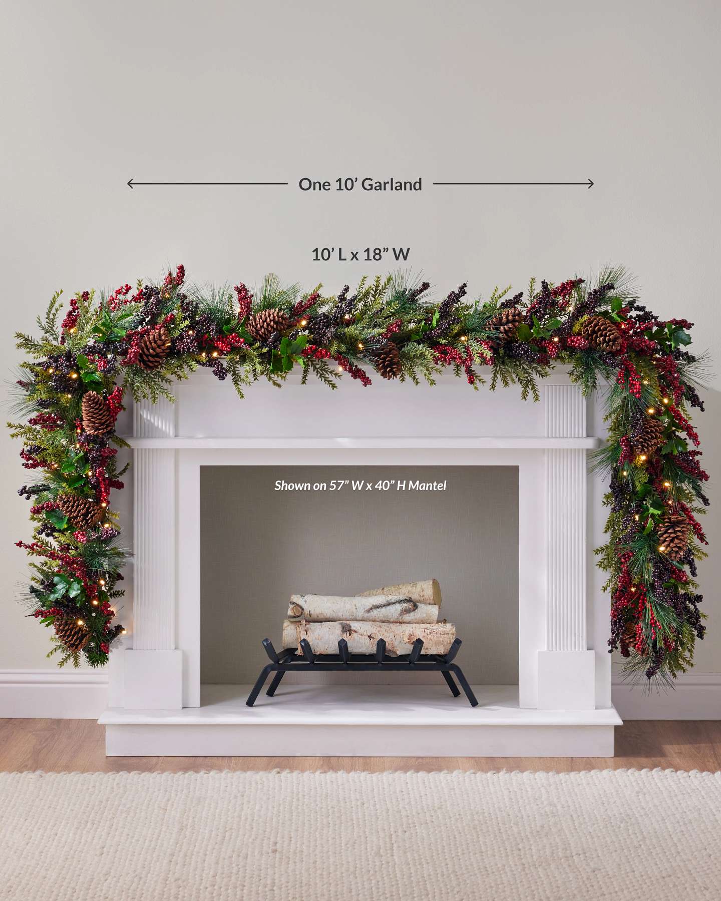 10' Berry Brilliance Garland