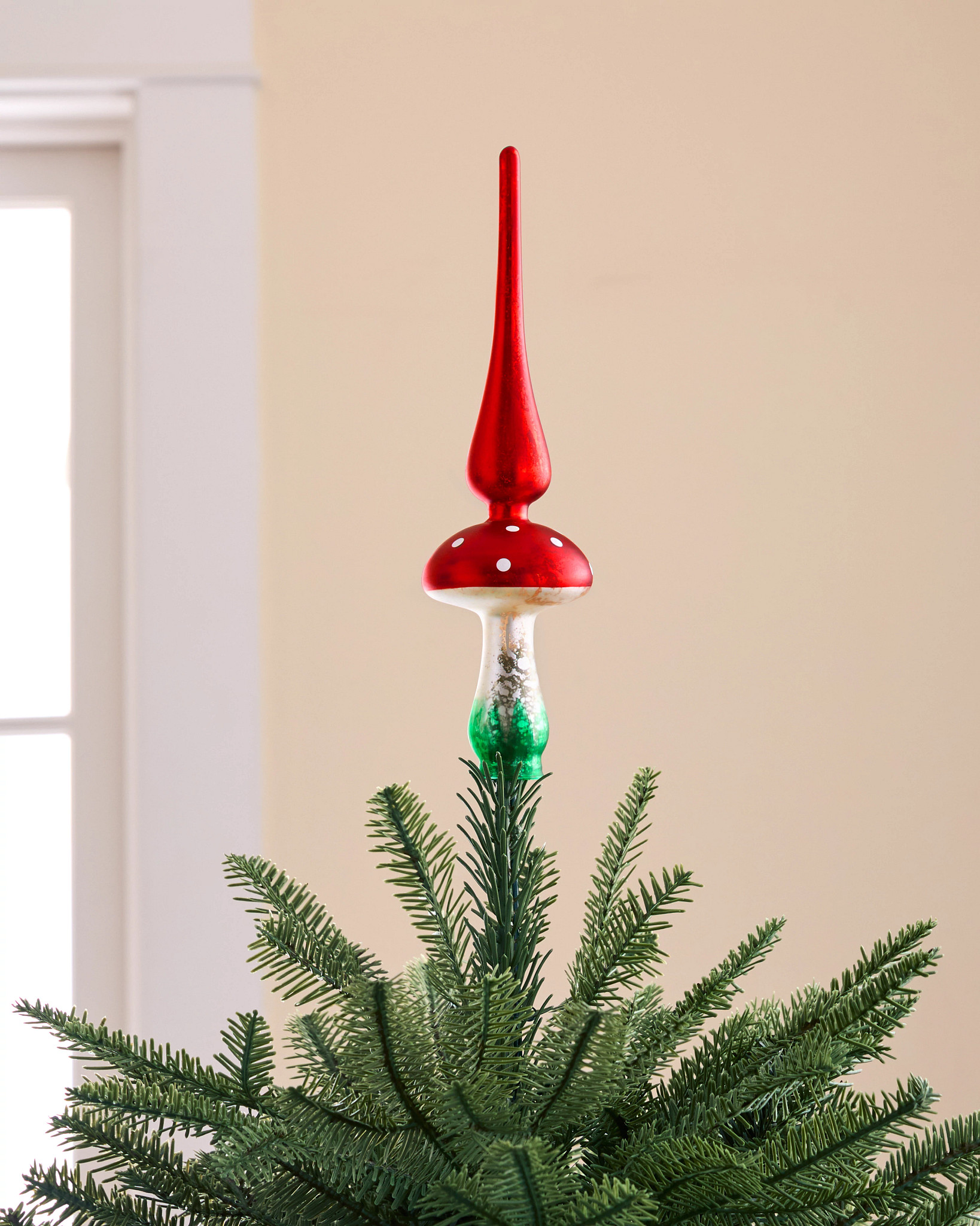 Mini Red Woodland Mushroom Tree Topper
