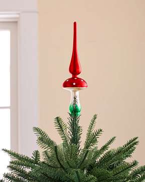 Mini Red Woodland Mushroom Tree Topper Mini Red Woodland Mushroom Tree Topper